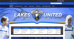 Desktop Screenshot of lakesunitedfc.org